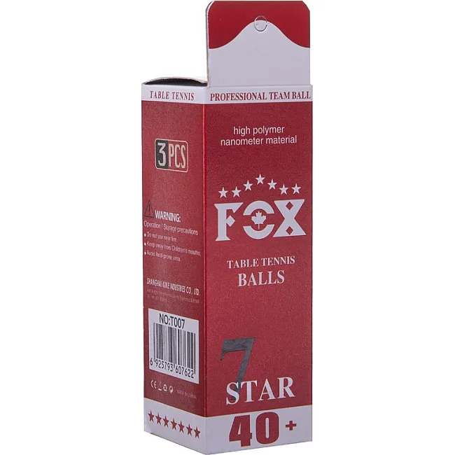 Мячи для настольного тенниса
 FOX 40+ 3star T007 3шт