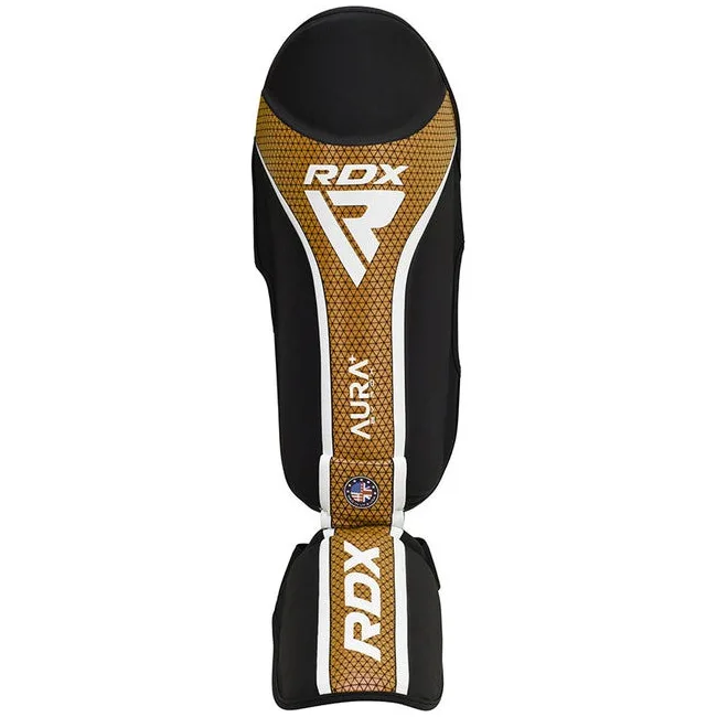 Защита голени и стопы RDX SHIN INSTEP AURA PLUS T-17 Black Golden