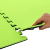 Коврик-пазл мат спортивный для фитнеса и спортинвентаря GYM MAT FI-5115 ZELART
 4детали 62х62х1,2см в наборе (Черный-зеленый)