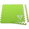 Коврик-пазл мат спортивный для фитнеса и спортинвентаря GYM MAT FI-5115 ZELART
 4детали 62х62х1,2см в наборе (Черный-зеленый)