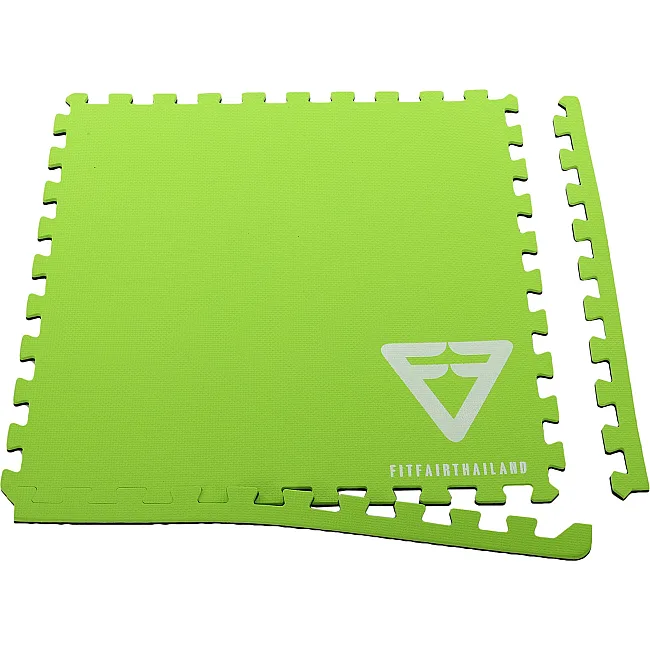 Коврик-пазл мат спортивный для фитнеса и спортинвентаря GYM MAT FI-5115 ZELART
 4детали 62х62х1,2см в наборе (Черный-зеленый)
