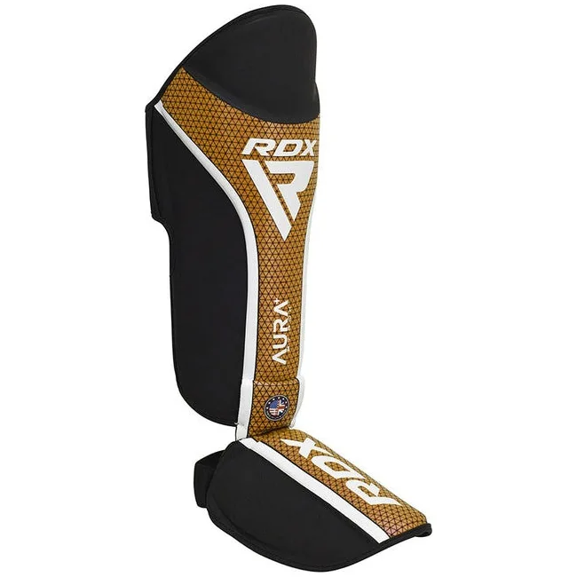 Защита голени и стопы RDX SHIN INSTEP AURA PLUS T-17 Black Golden