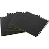 Коврик-пазл мат спортивный для фитнеса и спортинвентаря GYM MAT FI-5115 ZELART
 4детали 62х62х1,2см в наборе (Черный-зеленый)