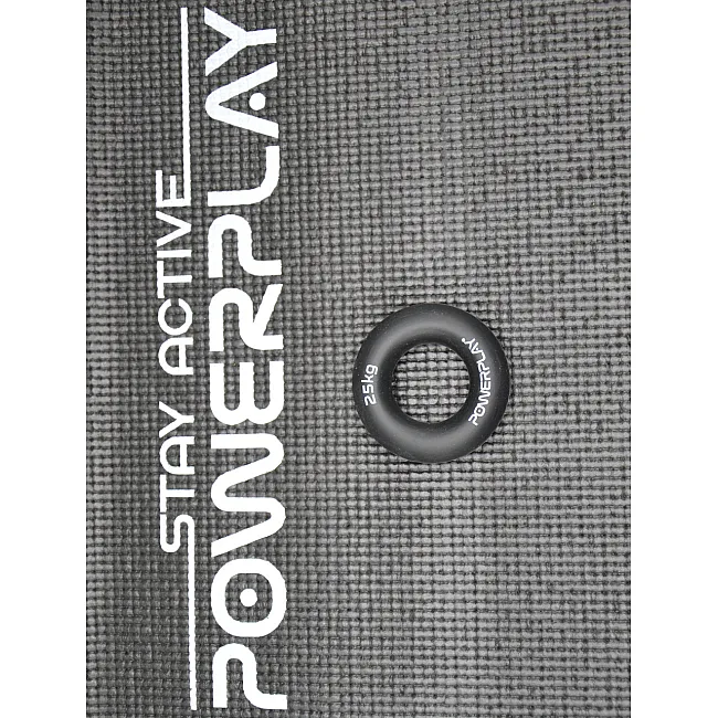 Кистевой эспандер силиконовый POWERPLAY PP-4324 Hand Grip Ring Hard 25 кг. Черный