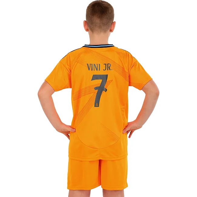 Футбольна форма дитяча із символікою клубу REAL MADRID VINI JR 7 гостьова 2025 SP-SPORT CO-4644