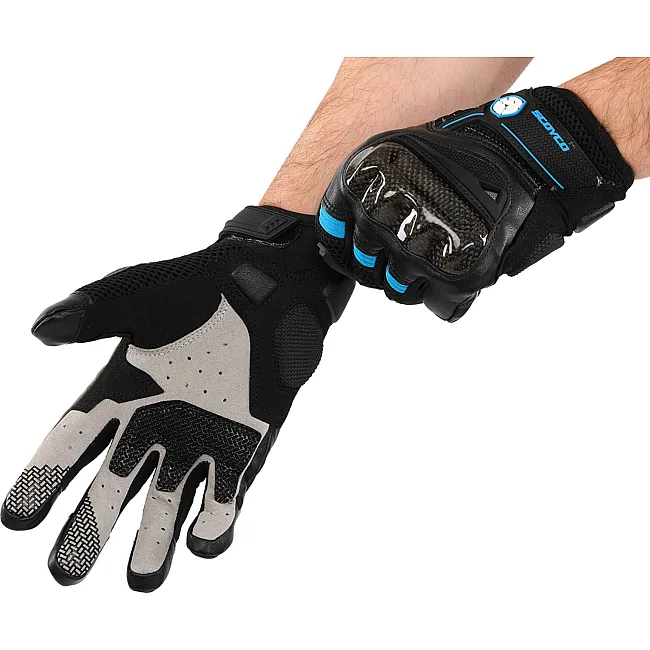 Мотоперчатки SCOYCO Sensor Touch MC57 (Черный-синий)