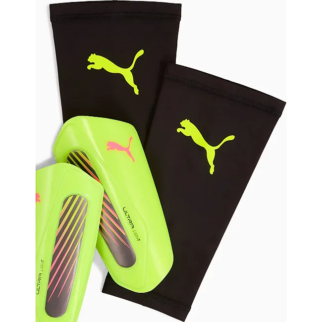 Щитки футбольні дитячі Puma ULTRA Light Sleeve жовтий