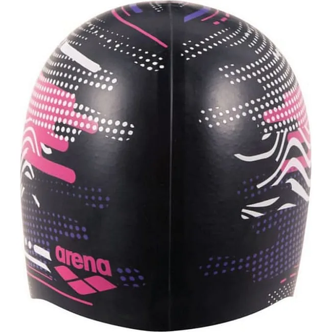 Шапочка для плавания Arena PRINT JR черный детский
