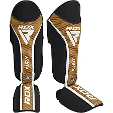 Защита голени и стопы RDX SHIN INSTEP AURA PLUS T-17 Black Golden