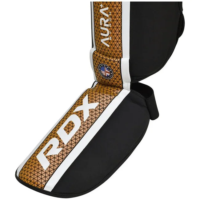 Защита голени и стопы RDX SHIN INSTEP AURA PLUS T-17 Black Golden