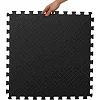 Коврик-пазл мат спортивный для фитнеса и спортинвентаря GYM MAT FI-5115 ZELART
 4детали 62х62х1,2см в наборе (Черный-зеленый)