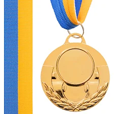 Заготовка медали спортивной с лентой SP-SPORT AIM C-4846 ø5см (Золотой)