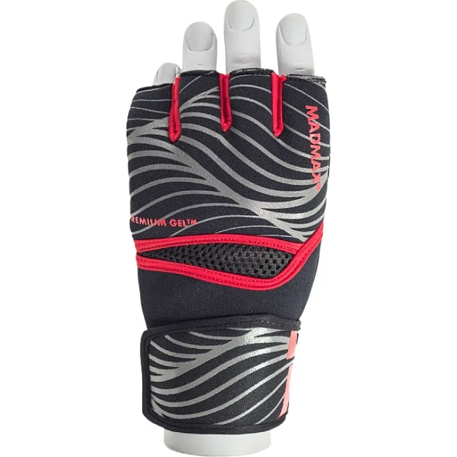 Перчатки (фитбокса или легких ударов по боксерской груше) MadMax MFG-906 MAXGEL Fighting Gloves Black/Red