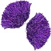 Помпони матові для танців із захватами-кільцями SP-SPORT Pom-Poms C-0838 2шт (Фіолетовий)