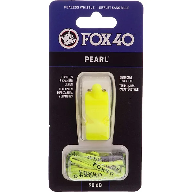 Свисток спортивный судейский пластиковый со шнурком PEARL FOX40
-PEARL (Зеленый)