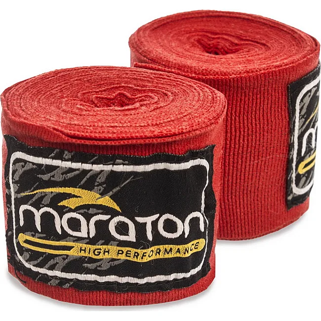 Бинты для бокса 2штуки MARATON MAR-005 4м (Красный)