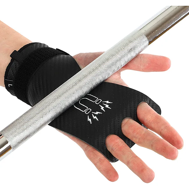 Гимнастические накладки перчатки для турника 3 HOLE CARBON HAND GRIPS EZOUS D-15 2шт (Черный)