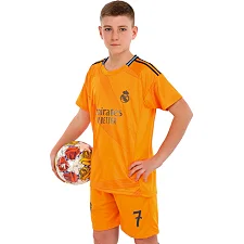 Футбольна форма дитяча із символікою клубу REAL MADRID VINI JR 7 гостьова 2025 SP-SPORT CO-4644