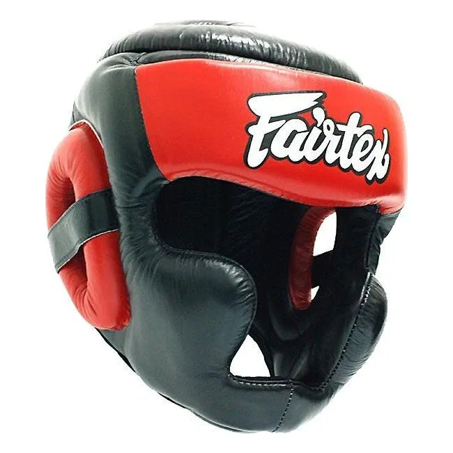 Боксерський шолом Fairtex HG13 Extra Vision Black Red