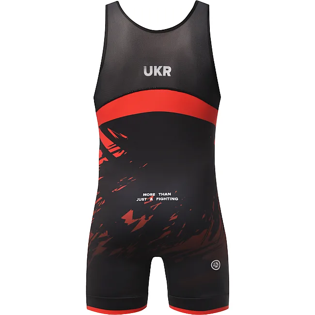 Борцовское трико PERESVIT Turmoil Adults Wrestling Singlet Red Black