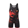 Борцовское трико PERESVIT Turmoil Adults Wrestling Singlet Red Black