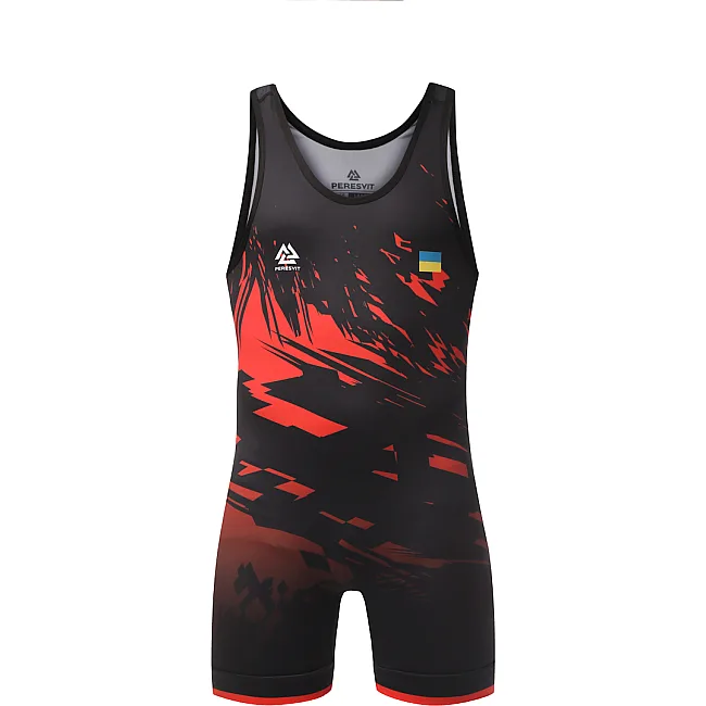 Борцовское трико PERESVIT Turmoil Adults Wrestling Singlet Red Black