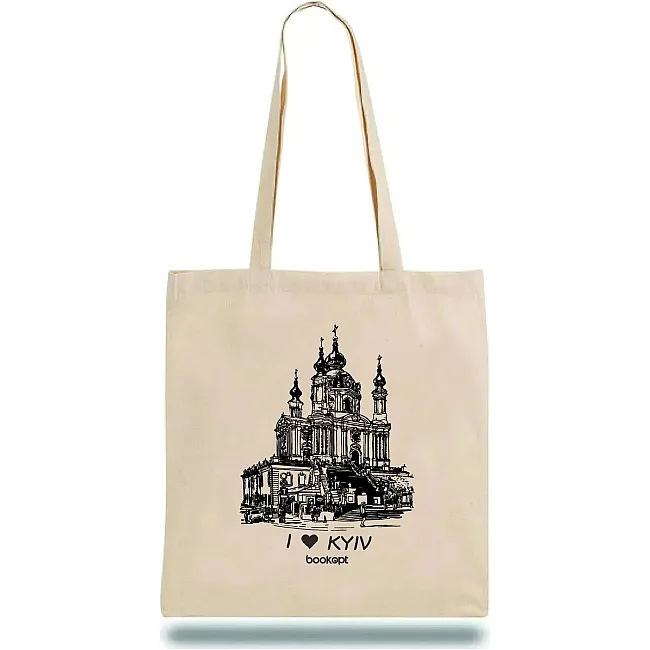 Экошопер BOOKOPT BK4016 I Love Kyiv бежевый