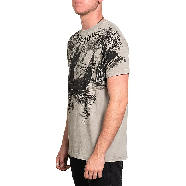 Футболка Affliction River Styx Silver Lava Wash