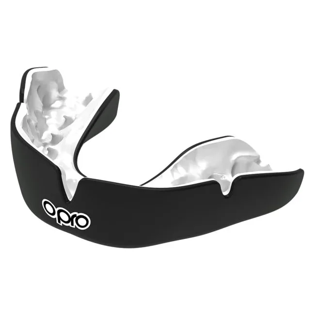 Капа для бокса с индивидуальной подгонкой OPRO Instant Custom Fit Single Color Black White
