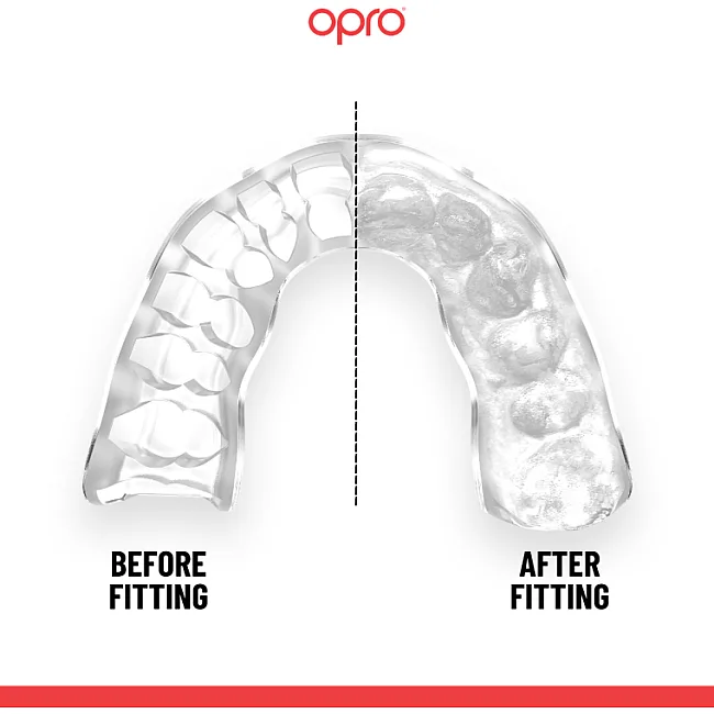 Капа для бокса с индивидуальной подгонкой OPRO Instant Custom Fit Single Color Black White
