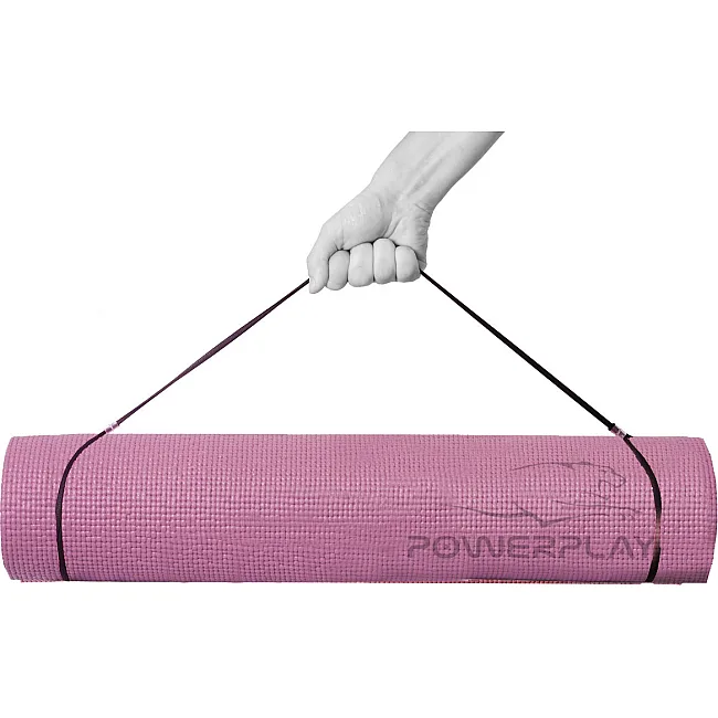 Коврик для йоги POWERPLAY 4010 PVC Розовый (173x61x0.6)