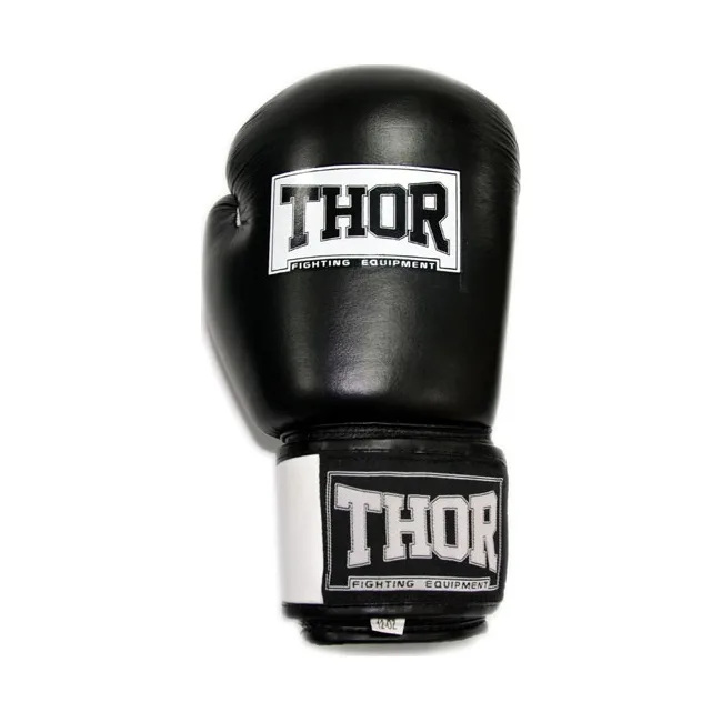 Перчатки для бокса THOR SPARRING Кожа /черно-белые