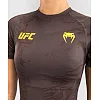 Рашгард женский UFC VENUM FIGHT WEEK 4.0 Womens Short Sleeve Dark Brown