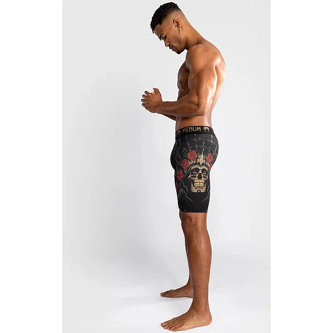 Шорти компресійні VENUM Santa Muerte 5.0 Men's Vale Tudo Deep Black Gold