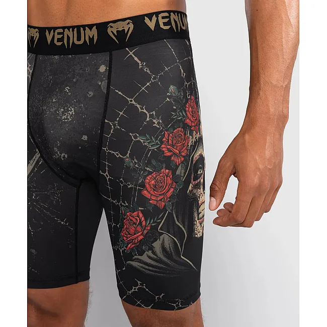 Шорти компресійні VENUM Santa Muerte 5.0 Men's Vale Tudo Deep Black Gold