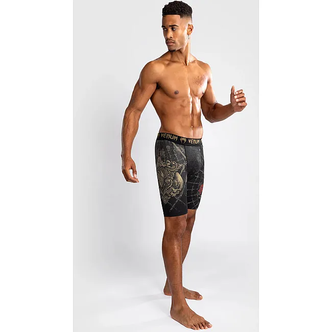 Шорти компресійні VENUM Santa Muerte 5.0 Men's Vale Tudo Deep Black Gold