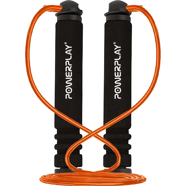 Скакалка POWERPLAY 4205 Classic Plus Помаранчева (2,7м)