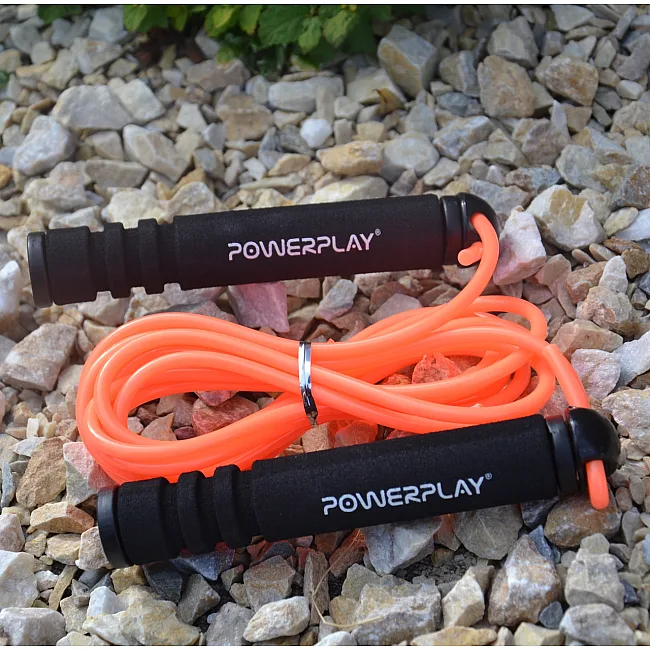 Скакалка POWERPLAY 4205 Classic Plus Помаранчева (2,7м)