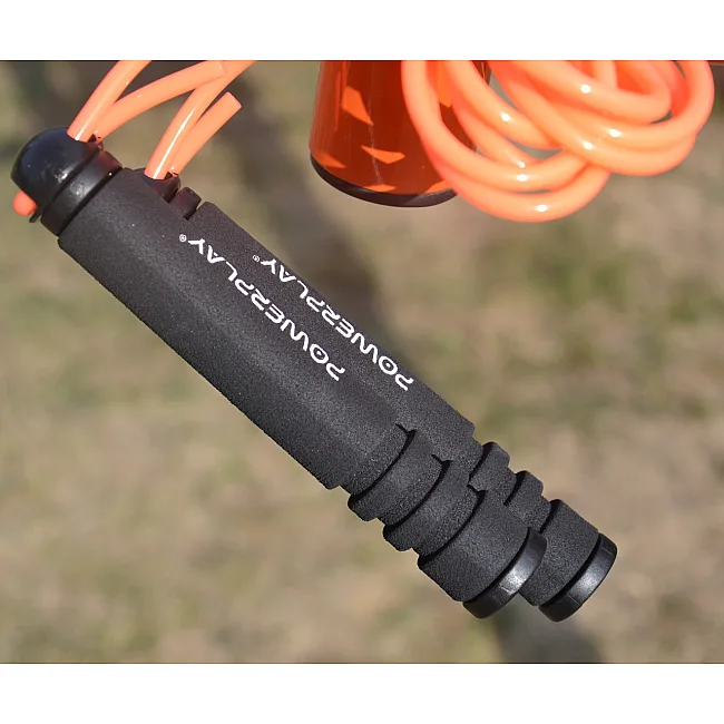 Скакалка POWERPLAY 4205 Classic Plus Помаранчева (2,7м)
