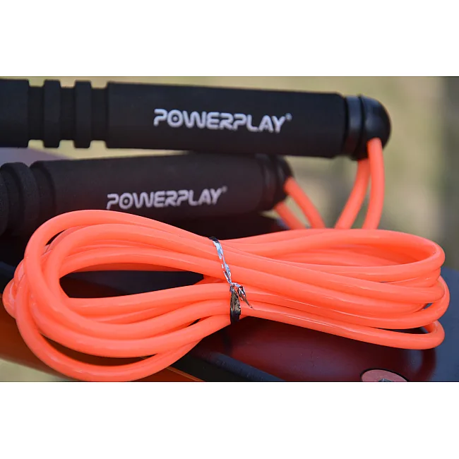 Скакалка POWERPLAY 4205 Classic Plus Помаранчева (2,7м)