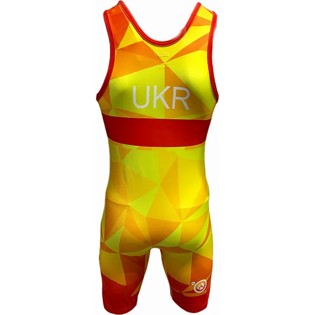 Трико для боротьби Adidas UWW (жовтий, 1633RED V1)