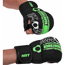 Рукавички Краби спарингові для MMA HARD TOUCH BO-00126 (Чорний-салатовий)