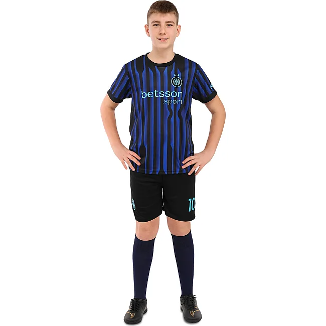Футбольная форма детская с символикой клуба INTER MILAN домашняя 2026 SP-SPORT CO-7348 (Синий-черный)
