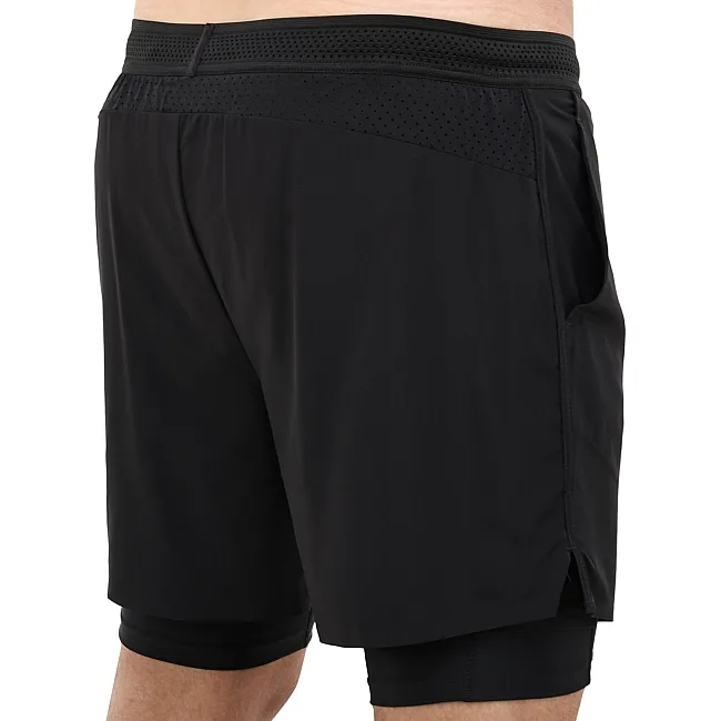 Спортивные шорты двойные 2 в 1 с тайтсами мужские JOMA SMASH 104441-100 (Черный)