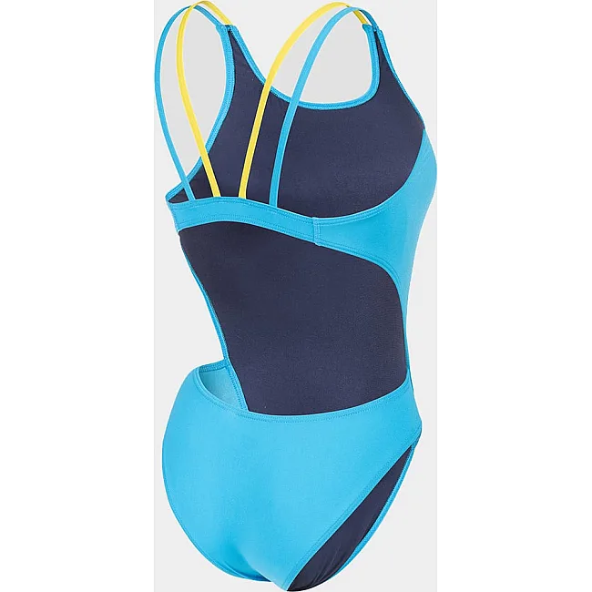 Купальник закрытый для женщин Arena SWIMSUIT TECH MULTI SOLID голубой, желтый (для женщин)