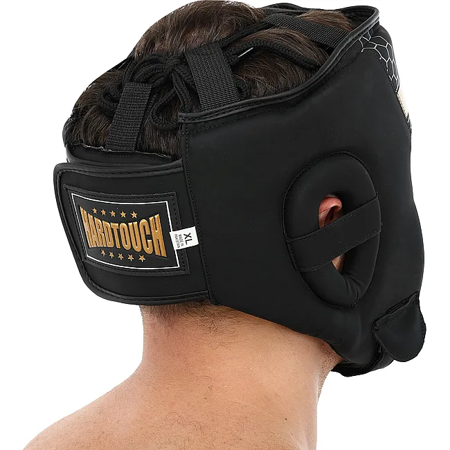 Шолом для боксу відкритий
 PU HARD TOUCH BO-4234 (Чорний-золотий)