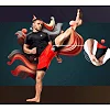 Компрессионные шорты для ММА RDX MMA T16 2-в-1 RED/BLACK