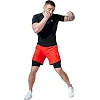 Компрессионные шорты для ММА RDX MMA T16 2-в-1 RED/BLACK