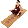 Коврик для йоги Пробковый каучуковый двухслойный Yoga mat RECORD
 FI-7156-2 183x61мx0.4cм