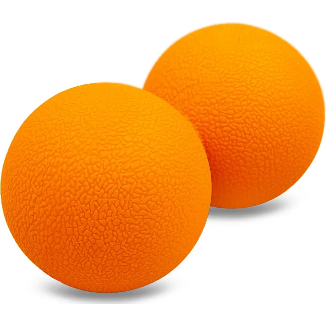 М'яч масажний подвійний для МФР та самомасажу Duoball ZELART FI-8234 ø6см (Помаранчевий)